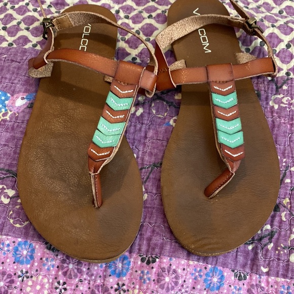 Volcom leather sandals size 6 - Picture 2 of 5